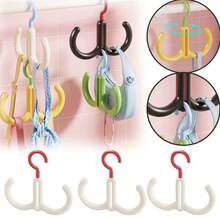 1 pezzo/2 pezzi Portascarpe rotante senza foratura - Portascarpe in plastica pieghevole multifunzionale, Gancio creativo a dopamina Gancio doppio antivento per appendere e asciugare le scarpe sul balcone, Portascarpe multifunzionale per appendere e asciugare le scarpe