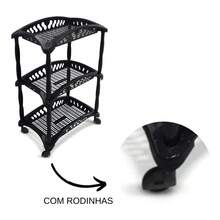 FRUIT BOWL TRIPLE FLOOR ORGANIZER WITH WHEELS ARQPLAST FRUIT BOWL - 黑色 - 查看 2
