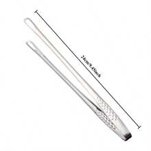 Stainless Steel BBQ Tongs - Long Heat Resistant Food Tongs For Grilling, Buffet, Kitchen - Silver - View 4