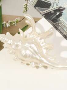 发夹 1 件海洋系列贝壳发爪夹，优雅的个性化发饰，适合休闲聚会、工作、旅行、海滩照片、服装搭配发饰、学校用品、大学秋季配饰