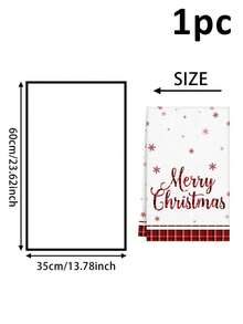 1/2pcs Christmas Decorative Towels, Santa Claus Golden Snowflake Christmas Gnome Snowman Wreath Merry Christmas Pattern Kitchen Decorative Towels, Reusable Hand Towels, Suitable For Christmas Kitchen Living Room Decorative Towels, Christmas Cleaning Supplies, Home Decoration