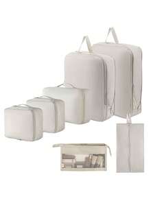 8-1 Travel Bag, Multi-Functional Storage Bag, Travel Storage Bag, Clothing Classification And Organization Bag, Summer Travel Luggage Packing Bag, Suitcase Clothing Storage Bag, Travel Clothing Organization Includes Makeup Bag, Luggage Storage Bag