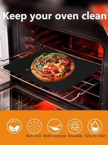 1/2/3/4 Packs Non-Stick Oven Liners – Heavy Duty, Reusable Mats For Electric & Gas Ovens – Heat Resistant, BPA & PFOA Free – Easy To Clean Oven Protectors, Dishwasher – Kitchen & BBQ Accessories