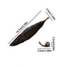 2 piezas/4 piezas Quemador de incienso con diseño de hoja y caracol, colector de cenizas, soporte para varillas de incienso, decoración para sala de meditación, yoga, hogar y oficina