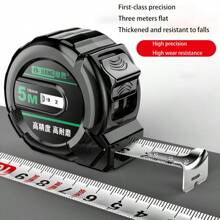 1PC 3/5/7.5/10M Industrial Grade Tape | Metric Black Heavy Duty Carbon Steel Tape - Anti Fracture Structure, Very Suitable For Construction, Engineering, Manufacturing, DIY Projects - Professional Tape Tools, Construction Tape, Building Surveying, Engineering Tools, Sturdy Appearance, Ergonomic Design, Reliable Measurement - Black - View 4