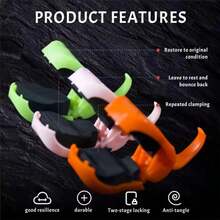 便携式鱼竿支架 紧凑型设计 鱼竿固定器 壁挂式鱼竿绑带夹 多功能鱼竿支架 - 彩色 - 查看 2