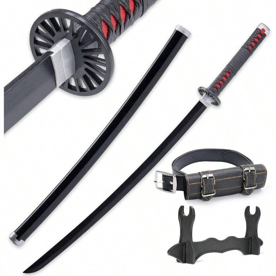 Demon Katana - 41 Inch Anime Replica With Belt And Stand - Durable Sword Perfect For Cosplay - Nichirin Sword With Authentic Design - 白色 - 查看 1