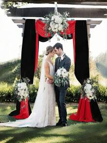 1 buc. 300x75cm perlă transparentă fundal, decor arc de nuntă, decorare pentru ceremonie de nuntă în aer liber, draperie din șifon pentru petrecere de ziua de naștere agățată de perete