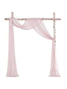 1 buc. 300x75cm perlă transparentă fundal, decor arc de nuntă, decorare pentru ceremonie de nuntă în aer liber, draperie din șifon pentru petrecere de ziua de naștere agățată de perete