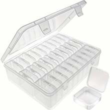 31 Pcs Clear Plastic Storage Boxes With Removable Trays - Classic Desktop Organizer For Jewelry, Beads, Crafts Multipurpose Snap Closure Containers Durable Home Organization Gift Boxes