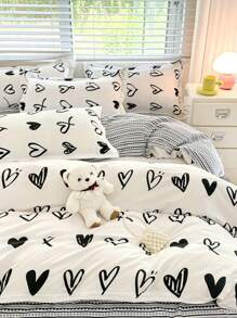 1pc Skin-Friendly Breathable Duvet Cover, Soft Brushed Fabric, Moisture-Wicking, Durable, Antibacterial, Warm, Suitable For Bedroom, Guest Room, Dorm, Bunk Beds, Unisex, All Seasons