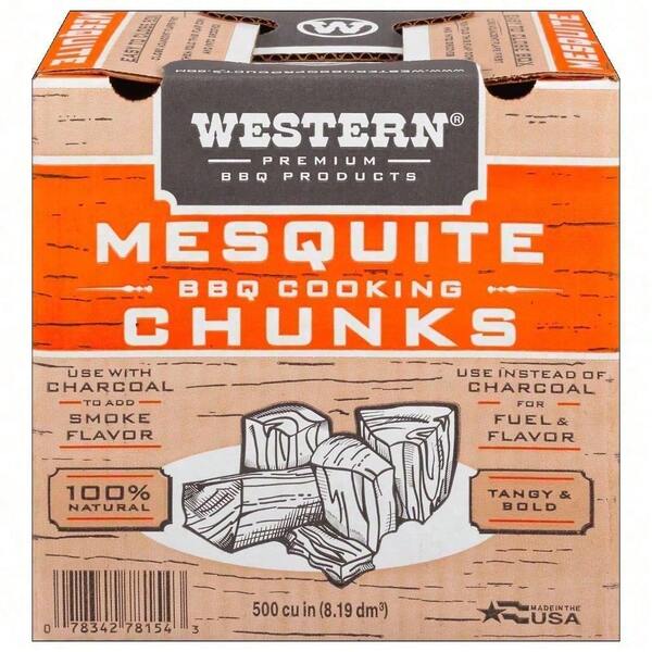 Western 500 CU In Mesquite Smoking Wood Chunk Box CS