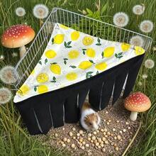 Small Pet Hideaway House, Hanging Corner Hideout For Small Animals, Cozy Corner Pet Hammock Tent, Washable Play & Resting Habitat For Hamsters, Ferrets, Squirrels, Sugar Gliders, Chinchillas, Rabbits, Hedgehogs (Exclusive Pattern)