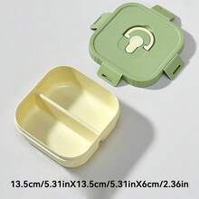 900ml Caja de almuerzo portátil cuadrada de plástico con 2/3 compartimentos, con asa, apta para microondas, sellada y a prueba de fugas, contenedor de ensalada de frutas, caja bento dividida de gran capacidad reutilizable, adecuada para estudiantes y adultos en la escuela, oficina, campamento al aire libre, picnic, viaje, vuelta al colegio