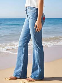 Women's Low Rise Straight Leg Wide Leg Baggy Jeans