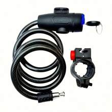 1 件重型摩托车链锁 - 坚固的铁金属，防盗，带 2 把钥匙，加固自行车安全配件，抛光表面，手动控制，适用于摩托车、自行车、户外使用，时尚的金属设计，耐用的金属结构