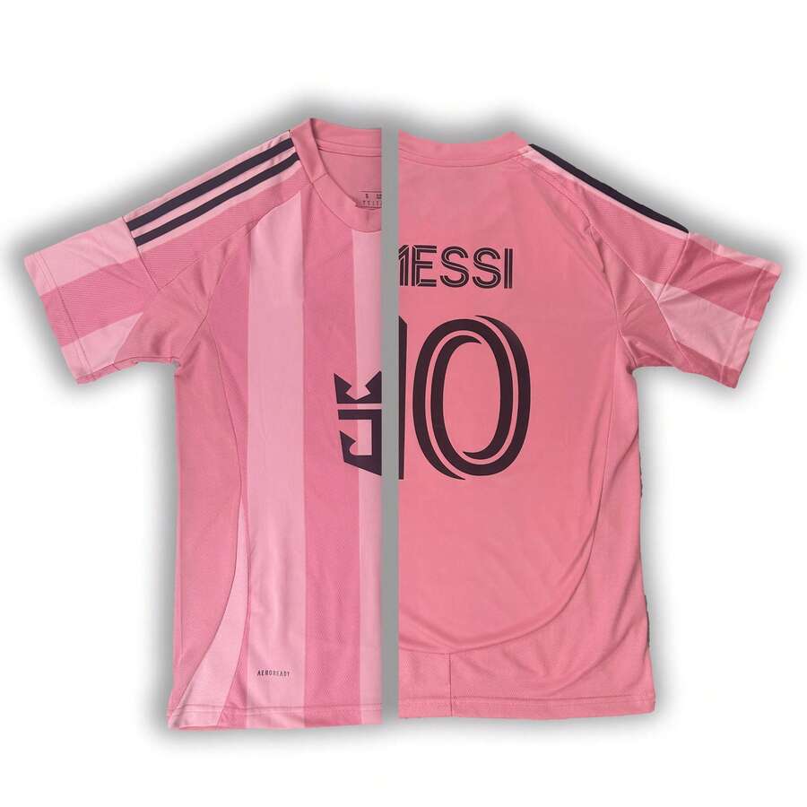 Professional Player Version Jersey With Antibacterial And Odor Resistant Fabric, Lightning Fast Drying Technology, Classic Color Matching, Breathable And Non Stuffy Football Shirt, Suitable For Both Matches And Training - 粉色 - 查看 1