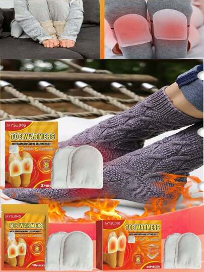 JAYSUING 2/10/20pcs Self-Heating Foot Warmers, Compact & Portable Foot Pads For Rapid Heating, Foot Warmer, Winter Foot Bottom Self-Heating Patch, Warm & Portable One-Time Heating & Cold-Proof Patch, Suitable For Home, Office, Camping, Travel, Skiing And Hiking, Winter Warming Patch Insulation,Galentines,Puppy,Carnival,Party Decorations