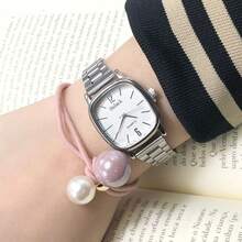 Elegant And Exquisite Women's Square Quartz Watch - 銀色 - 查看 2