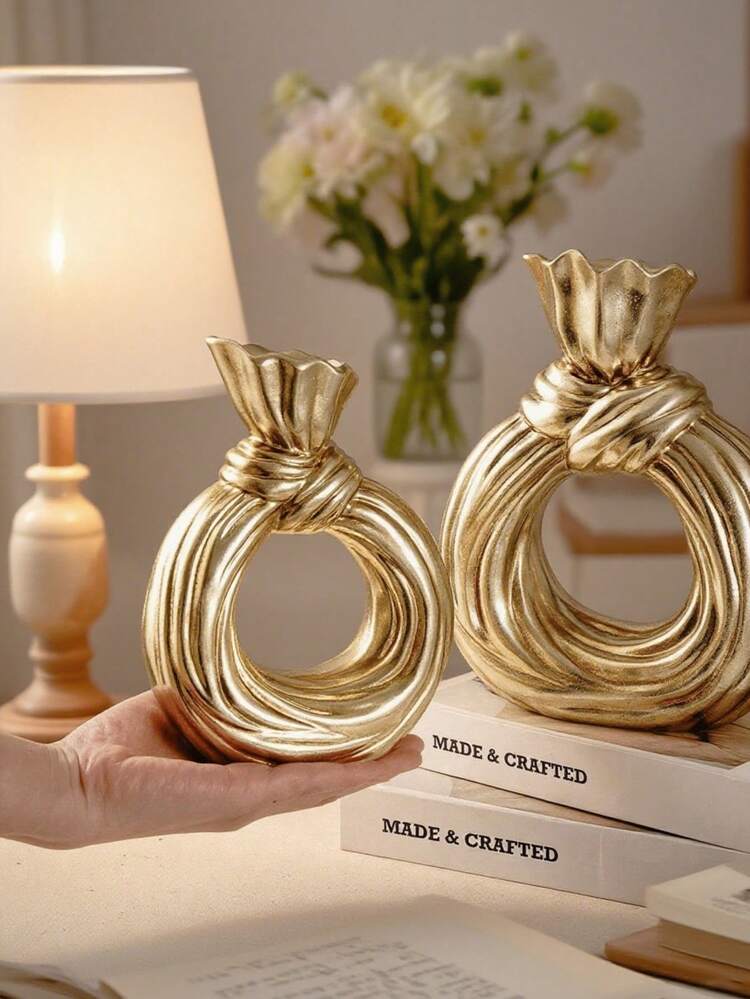 Autumn Gift Knot Vase Decoration Ornaments & Holiday Decoration Items, Suitable For Living Room & Bedroom & Study Decoration, Is A Must-Have For Holiday Gifts & Friends Gifts - Multicolor - View 2