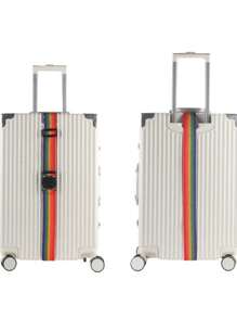 1 قطعة حزام أمتعة للسفر قابل للتعديل مع قفل بكلمة مرور، حزام تأمين أمتعة مضاد للسرقة، حزام تجميع الأمتعة مناسب للطلاب