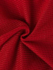 Bộ 2 món/Bộ đồ liền thân tay ngắn họa tiết gấu thêu cổ polo mùa hè cho bé trai & bộ đồ liền thân tay ngắn màu trơn - Màu Đỏ Sâu - Xem 7