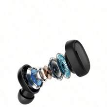 A6S蓝牙耳机运动无线耳机立体声耳机TWS耳塞带麦克风适用于智能手机 - 藍色 - 查看 2