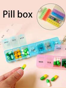 Upgraded Pre-Cut Medication Patch Pill Box, Travel Daily Pill Box, Travel Essential Mini Pill Bottle, 7-Day Pill Box, Travel Pill Box, Pill Box, Pill Rack, Medicine Storage Box, Travel Essential - Multicolor - View 2