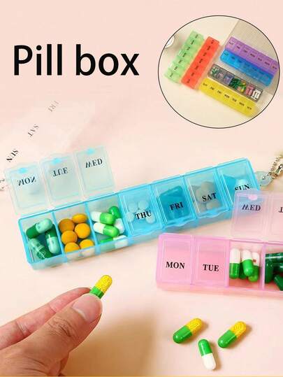 Upgraded Pre-Cut Medication Patch Pill Box, Travel Daily Pill Box, Travel Essential Mini Pill Bottle, 7-Day Pill Box, Travel Pill Box, Pill Box, Pill Rack, Medicine Storage Box, Travel Essential