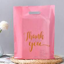 50 Piece Black Thank You Gift Wrap Bag - Black 50pcs - View 5
