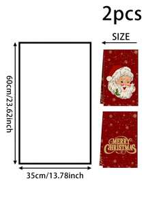 1/2pcs Christmas Decorative Towels, Santa Claus Golden Snowflake Christmas Gnome Snowman Wreath Merry Christmas Pattern Kitchen Decorative Towels, Reusable Hand Towels, Suitable For Christmas Kitchen Living Room Decorative Towels, Christmas Cleaning Supplies, Home Decoration