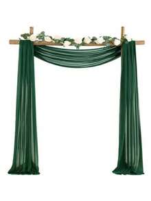 1 buc. 300x75cm perlă transparentă fundal, decor arc de nuntă, decorare pentru ceremonie de nuntă în aer liber, draperie din șifon pentru petrecere de ziua de naștere agățată de perete