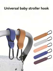 2pcs/Set Baby Stroller Hooks, Portable Pram Handle Accessories For Diapers And Shopping Bags, Stroller Storage Items - Multicolor - View 1