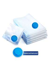 4 件套真空压缩袋，节省空间的储物袋，适用于衣物、床垫、毛毯、羽绒被、枕头、毯子、旅行和搬家 - 無色 - 查看 8