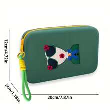 Large Size Silicone Makeup Bag With Colorful Handle Strap, Waterproof Toiletry Cosmetic Organizer Pouch For Passport, ID Cards, Phone,For Holiday Beach, Bathroom Collection, Bedroom Collection, Large Capacity