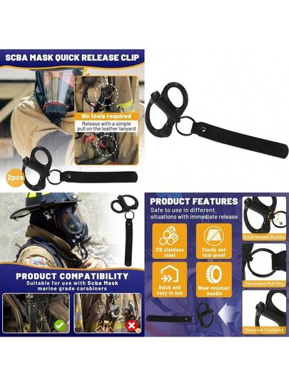 Quick Release Clip Shackle For SCBA Mask Firefighter Accories Quick ...
