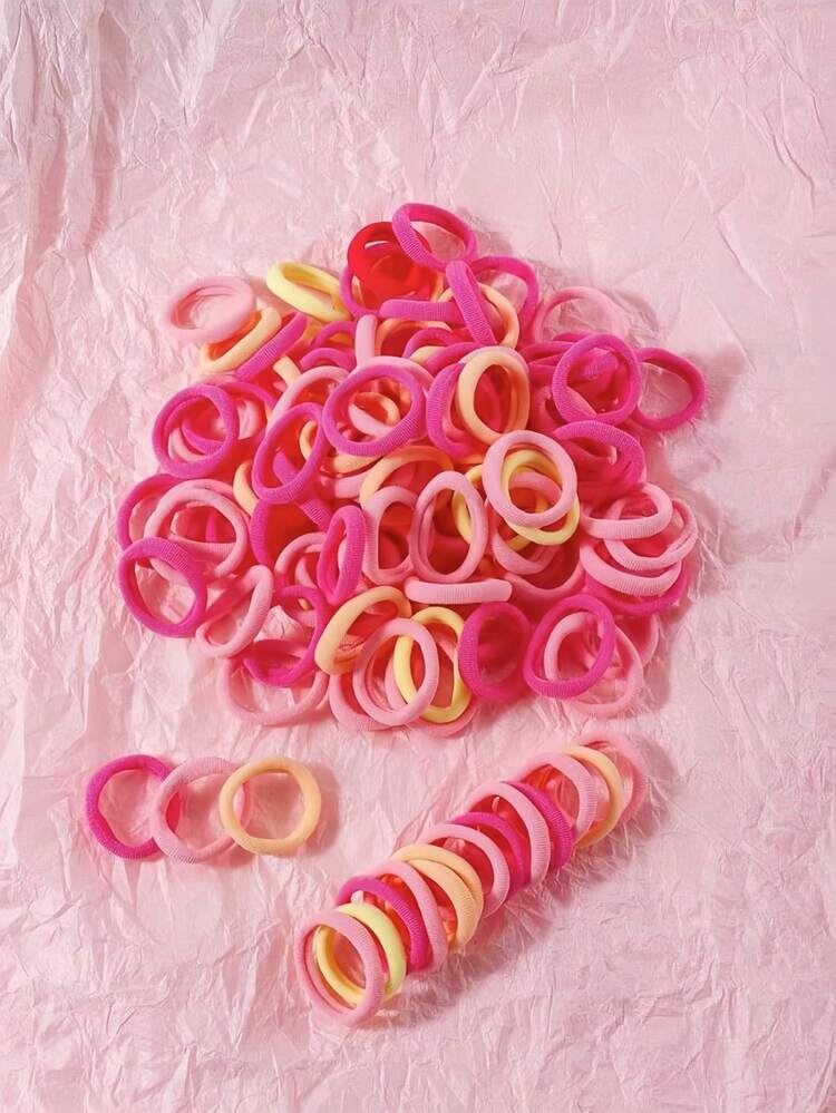 429件/套粉色发饰套装，包含蓬松发圈、仿珍珠发绳、花朵发夹和多种发圈——适合女孩和女士。蓬松发圈可爱迷人，仿珍珠发绳优雅别致，花朵发夹款式多样，完美适用于马尾辫、编发以及日常和约会造型。 - 彩色 - 查看 5