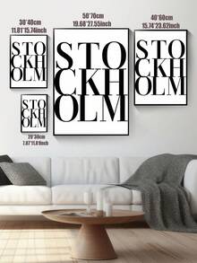 1 幅现代简约黑白艺术帆布海报，背景墙装饰挂画，独特的墙壁艺术装饰，适用于卧室客厅走廊装饰，无框 - 黑與白 - 查看 5