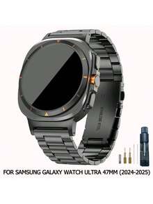 1pc Compatible With Samsung Galaxy Watch Ultra Band 47mm (2024-2025), Luxury Business Stainless Steel Metal Strap, Galaxy Watch Ultra 7 Bands For Men And Women - Galaxy Watch Ultra 47mm - View 14