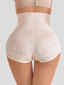 High Waist Zipper Lace Tummy Control Pants For Women, Slimming Waist Lifting Shapewear