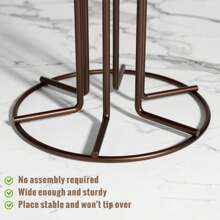 Mug Holder For Large Cups, Mug Tree For Counter With 6 Hooks, Metal Coffee Mug Stand For Easy Pick, Place And Display, Coffee Bar Accessories And Decor, Free Standing Mug Rack, Brown,11286415