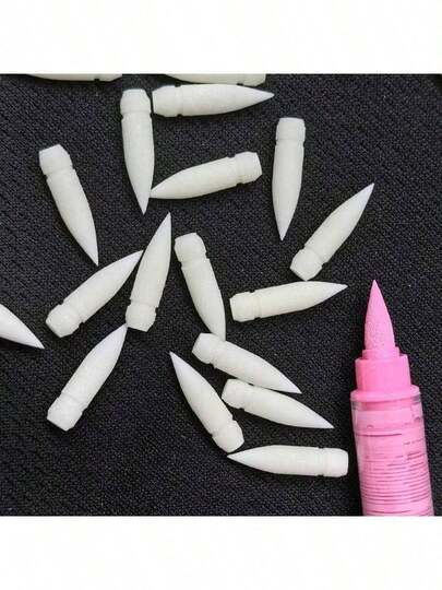 广纳朗国通用液体丙烯颜料马克笔笔尖 - 白色，耐用，高品质，适用于艺术和手工艺项目，手工艺用品 | 美术用品 | 书写流畅的笔尖，马克笔配件