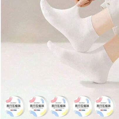 3켤레 일회용 양말 여행 비즈니스 통기성 압박 중단 휴대용 양말, 일회용 운동 양말 여행 필수품 학교 개학 학용품 휴가 캠핑 휴가 필수품 휴가 액세서리 미니 여름