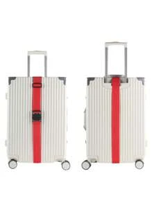 1 قطعة حزام أمتعة للسفر قابل للتعديل مع قفل بكلمة مرور، حزام تأمين أمتعة مضاد للسرقة، حزام تجميع الأمتعة مناسب للطلاب