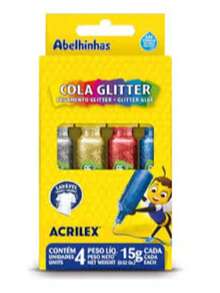 Cola Glitter Conjunto com 4 Potes de 15g Acrilex - Multicolorido - Visão 3