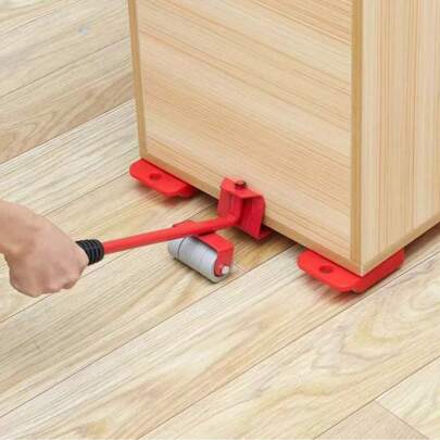 Conjunto De Rolo De Transporte Móvel Para Móveis , 5 Peças , Remoção , Levantamento , Ferramentas Barra De Roda , Movime