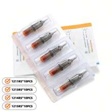 TATELF TATELF 10/50 Stücke Tattoo Patronennadeln Professionelle Einweg-Tattoo-Nadeln Patronen Rund Liner Für Rotary Pen Maschine Tattoo Zubehör (12#) RL/RS/RM/M1