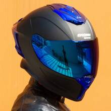 Crown Racing Kask motocyklowy z podwójnym daszkiem, odchylany, modułowy, otwarty, zatwierdzony przez DOT