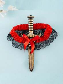 嘉年华蕾丝蝴蝶结脚套、海盗脚套、表演球用品、性感腿套、圣诞化妆舞会道具