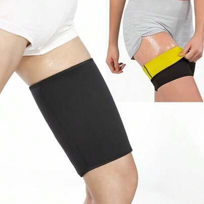 Ống bó đùi chống ma sát hiệu suất cao, chất liệu thoáng khí, phù hợp cho chạy bộ, tập thể dục và các hoạt động ngoài trời, phụ kiện tập luyện màu đen (Gói đơn)